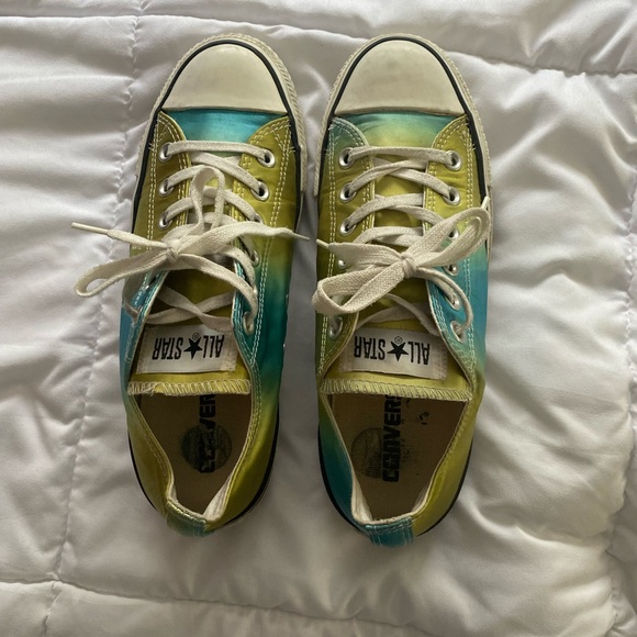 Converse all stars psychedelic green/ blue  shoes men’s size 6 women’s size 8 - Picture 2 of 11